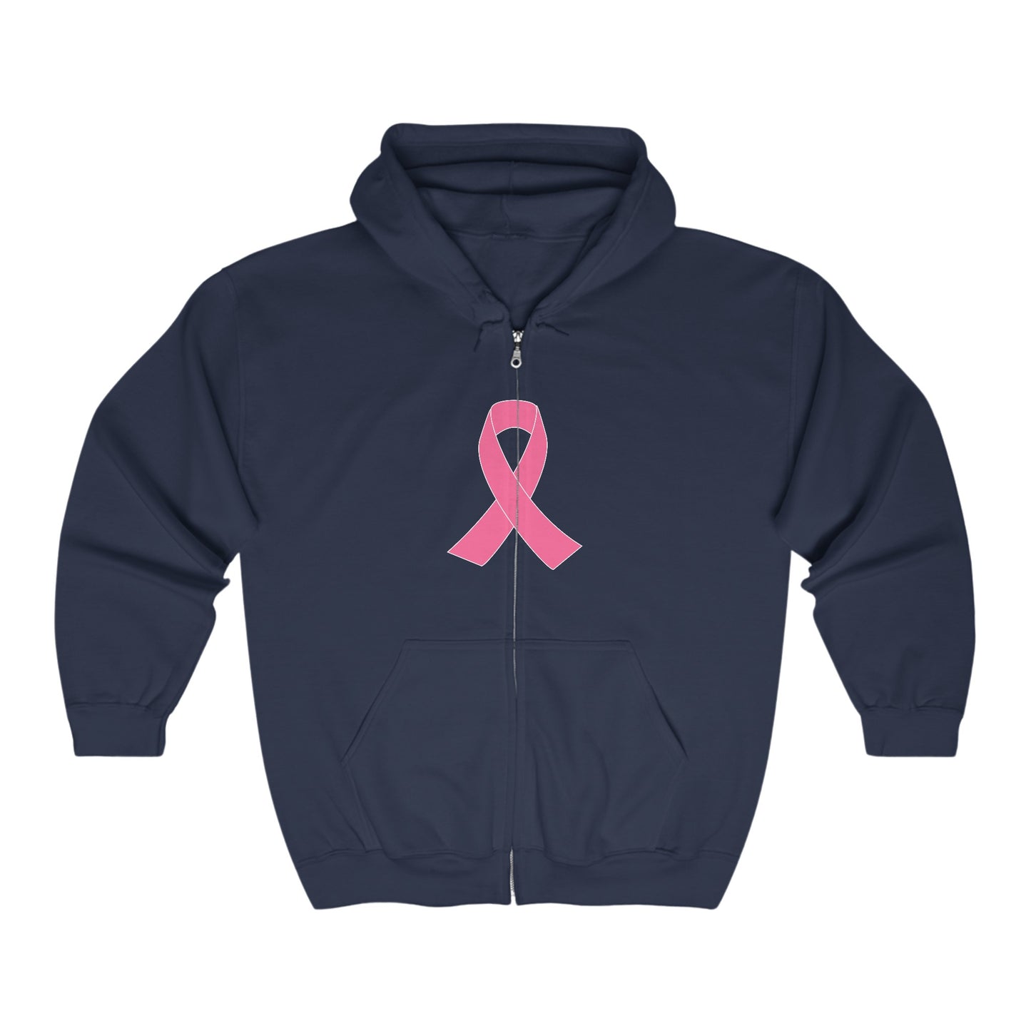 Pink Ribbon Zip-Up Hoodie