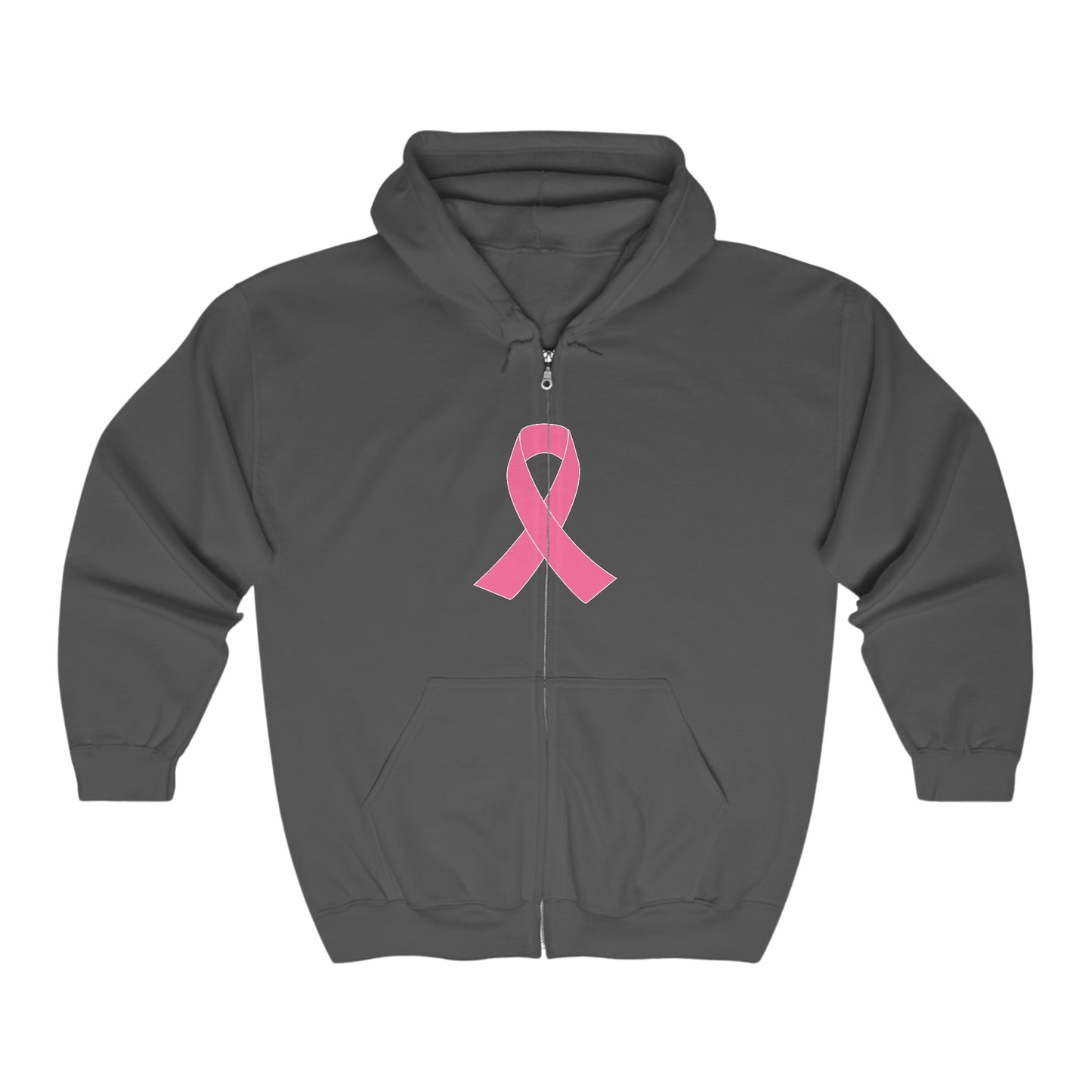Pink Ribbon Zip-Up Hoodie