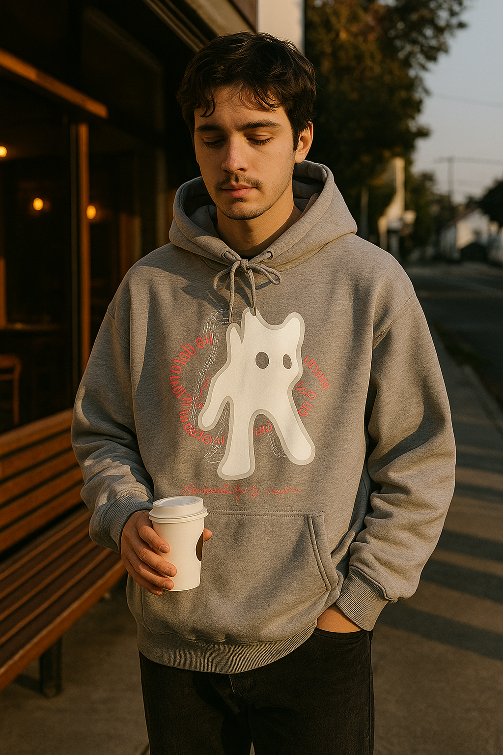 Ghost Cat Hoodie