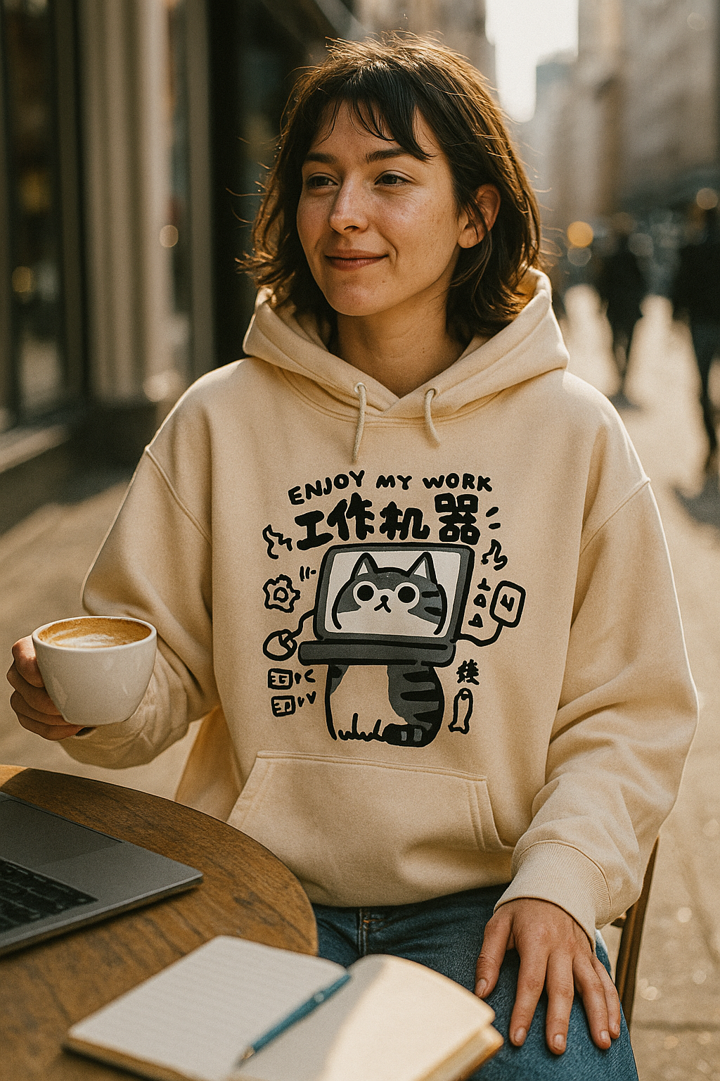 Cat Work Machine Hoodie