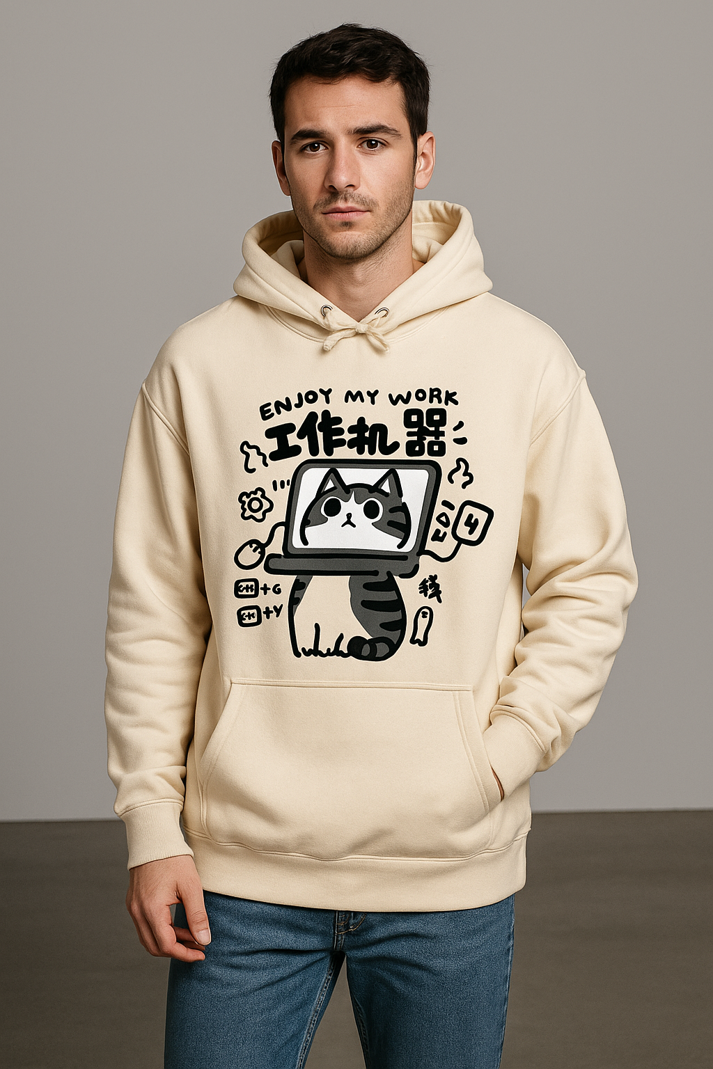 Cat Work Machine Hoodie