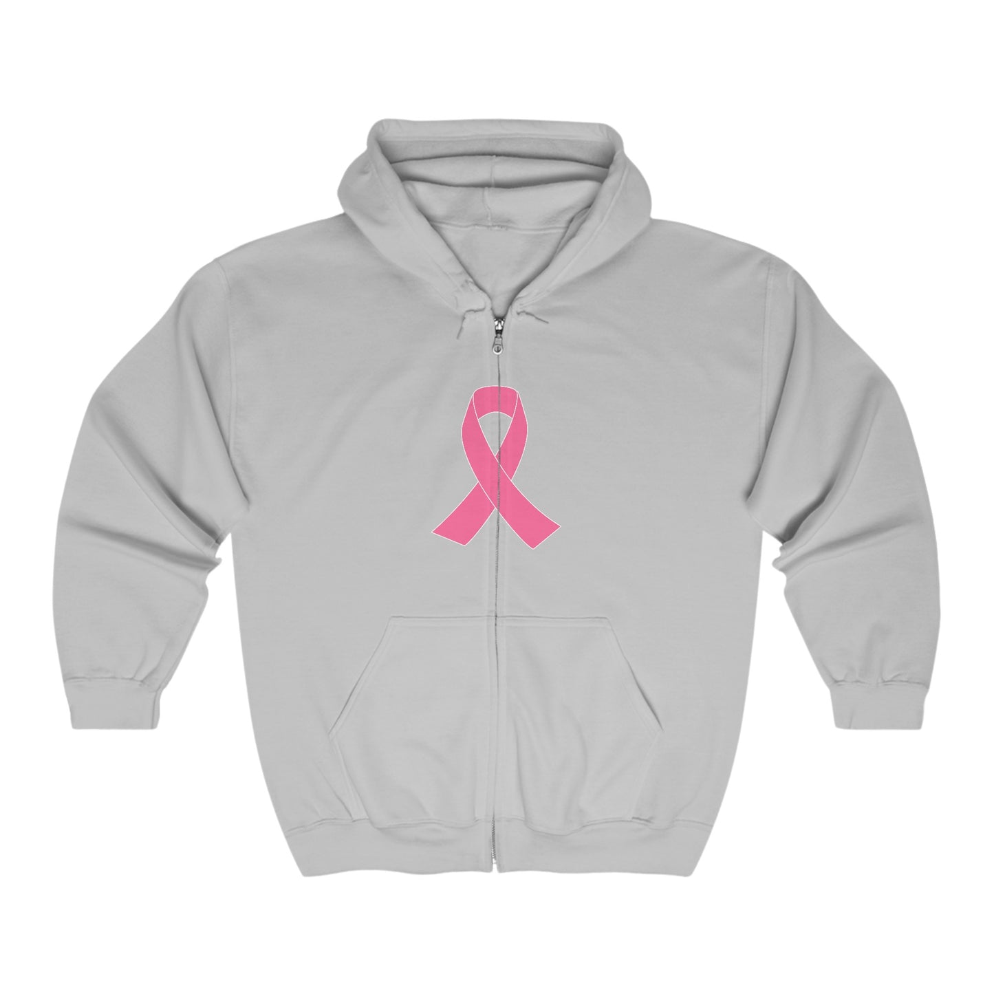 Pink Ribbon Zip-Up Hoodie