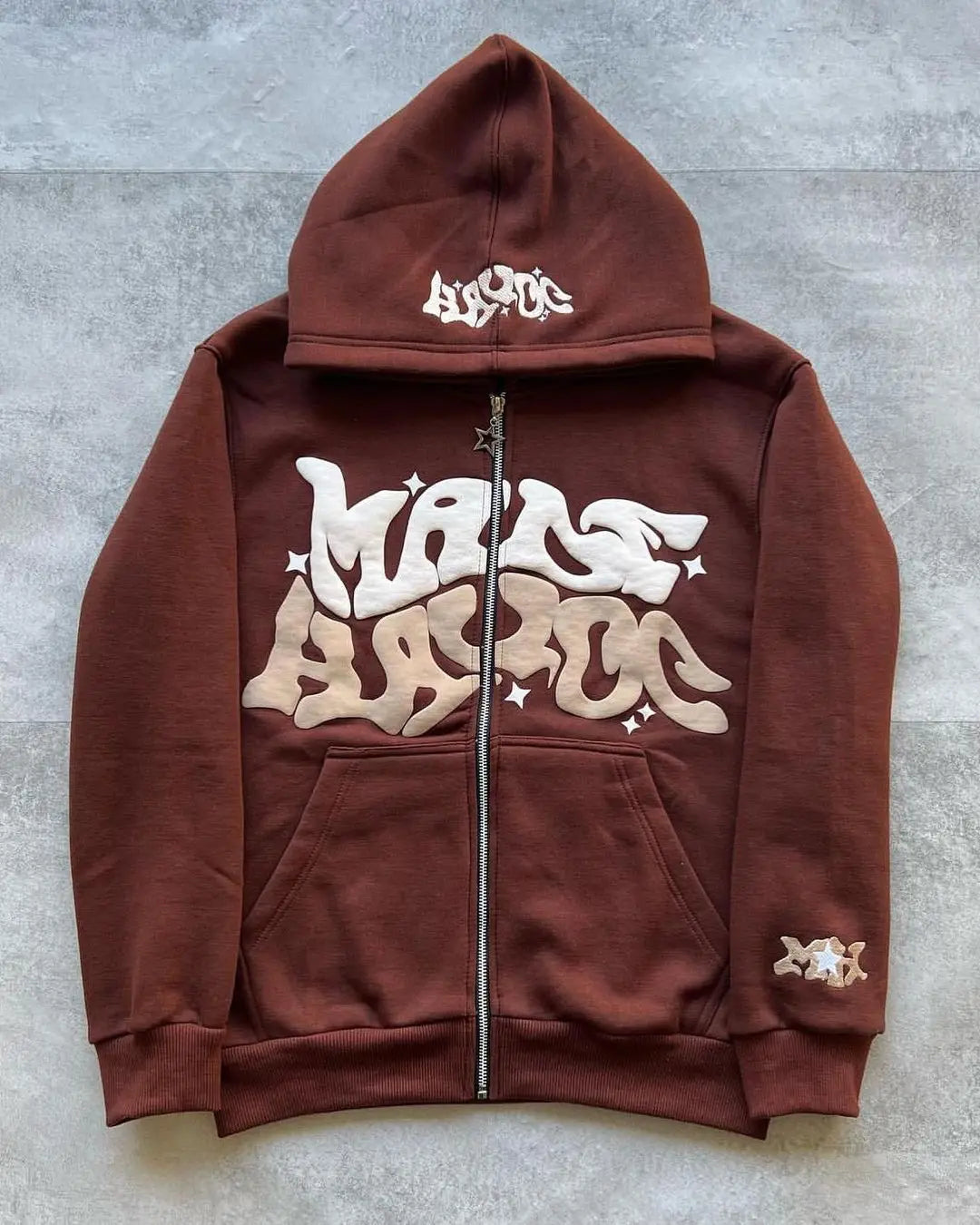 Colorful Alphabet Zip-Up Hoodie