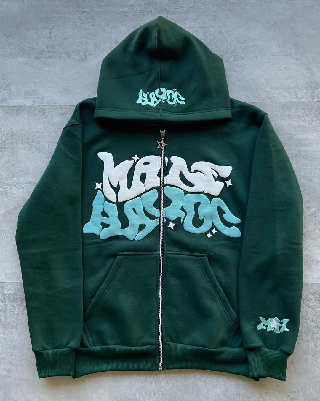 Colorful Alphabet Zip-Up Hoodie