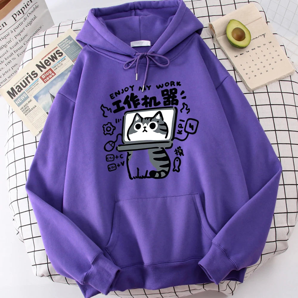 Cat Work Machine Hoodie
