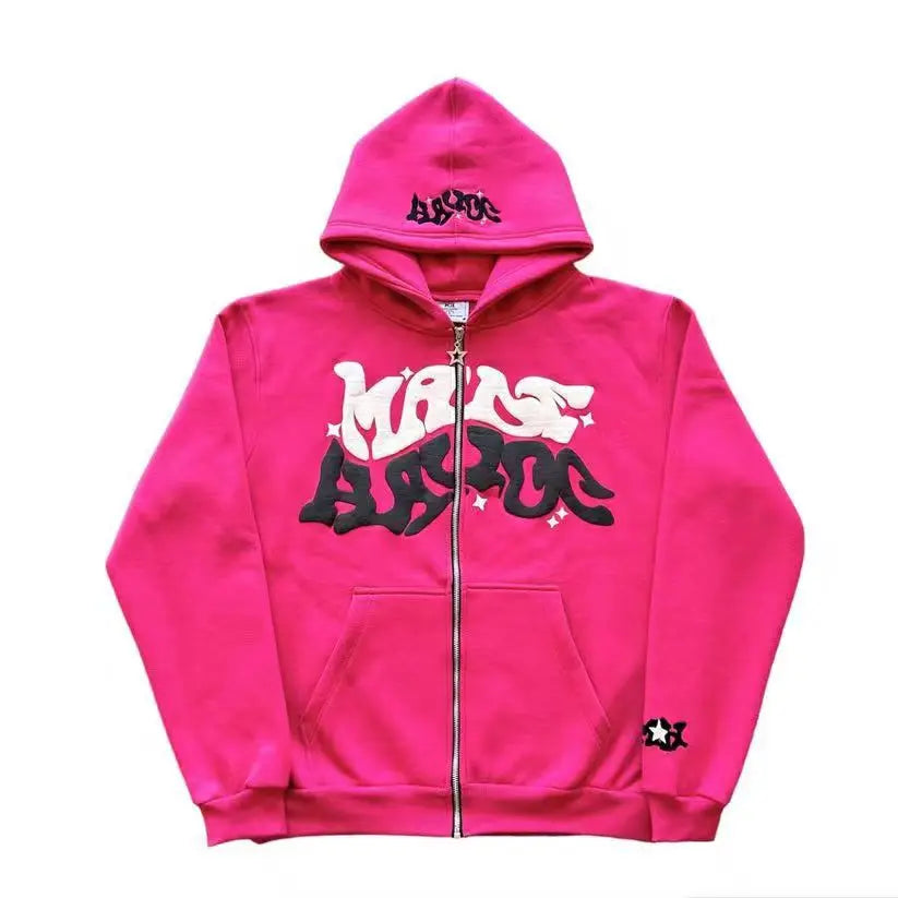 Colorful Alphabet Zip-Up Hoodie
