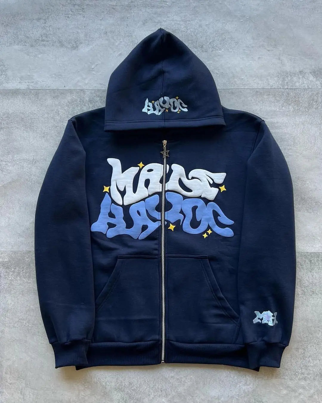 Colorful Alphabet Zip-Up Hoodie