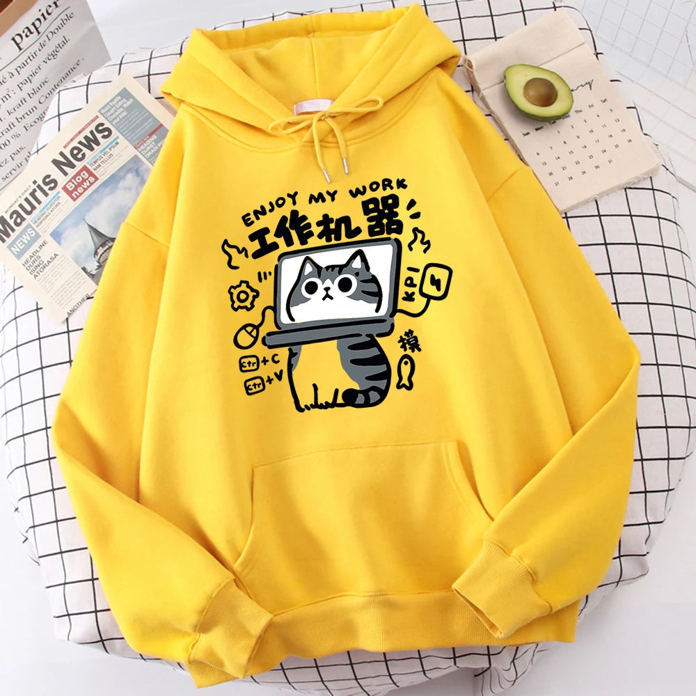 Cat Work Machine Hoodie