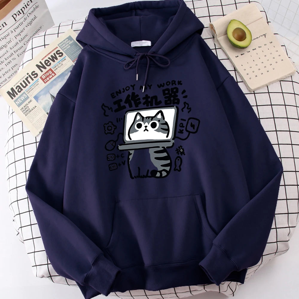Cat Work Machine Hoodie