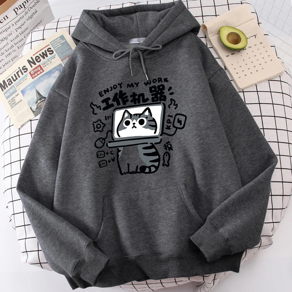 Cat Work Machine Hoodie