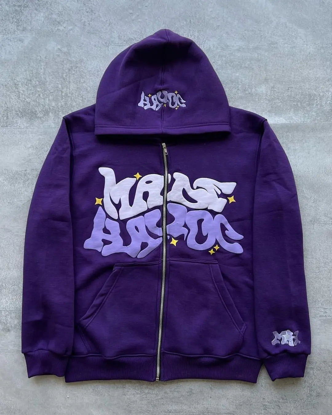 Colorful Alphabet Zip-Up Hoodie