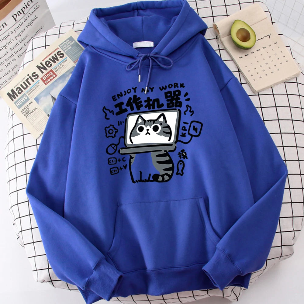 Cat Work Machine Hoodie