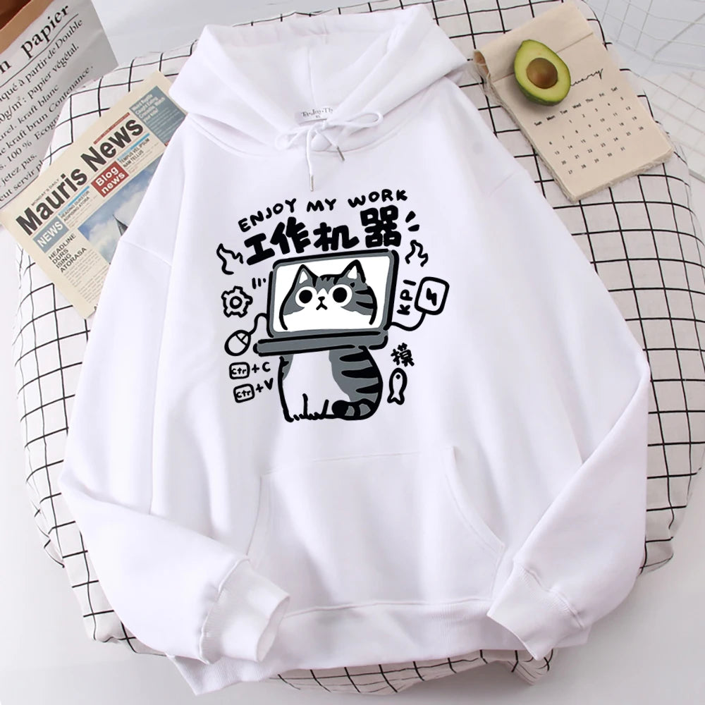 Cat Work Machine Hoodie
