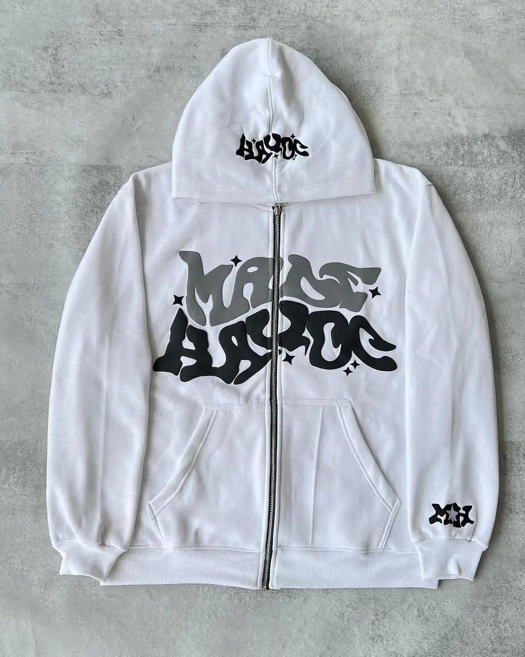 Colorful Alphabet Zip-Up Hoodie