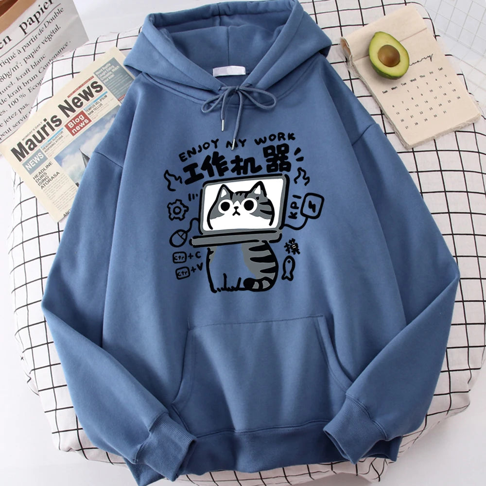 Cat Work Machine Hoodie