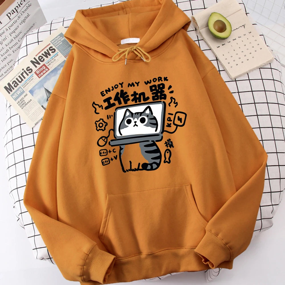 Cat Work Machine Hoodie