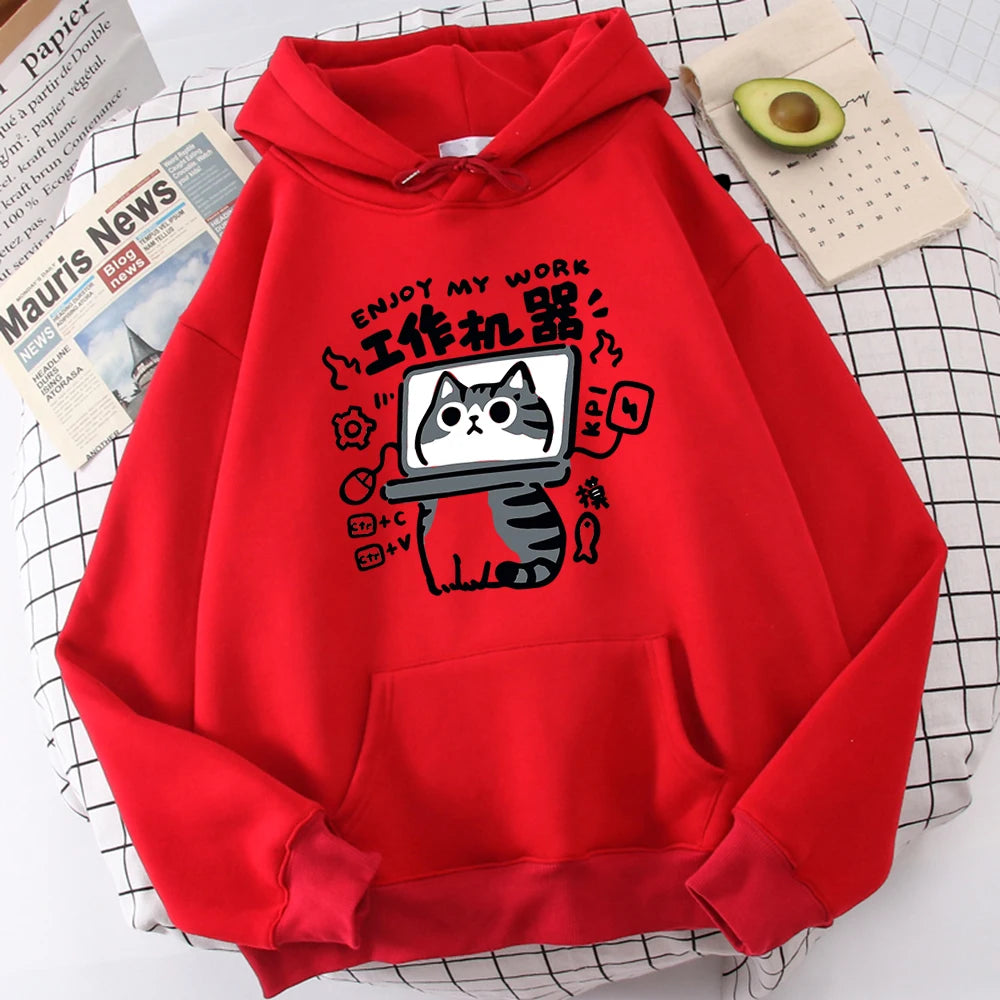 Cat Work Machine Hoodie
