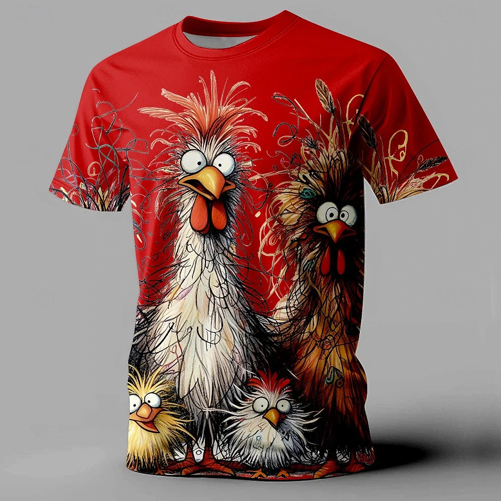 Chicken 3D Printed T-Shirt