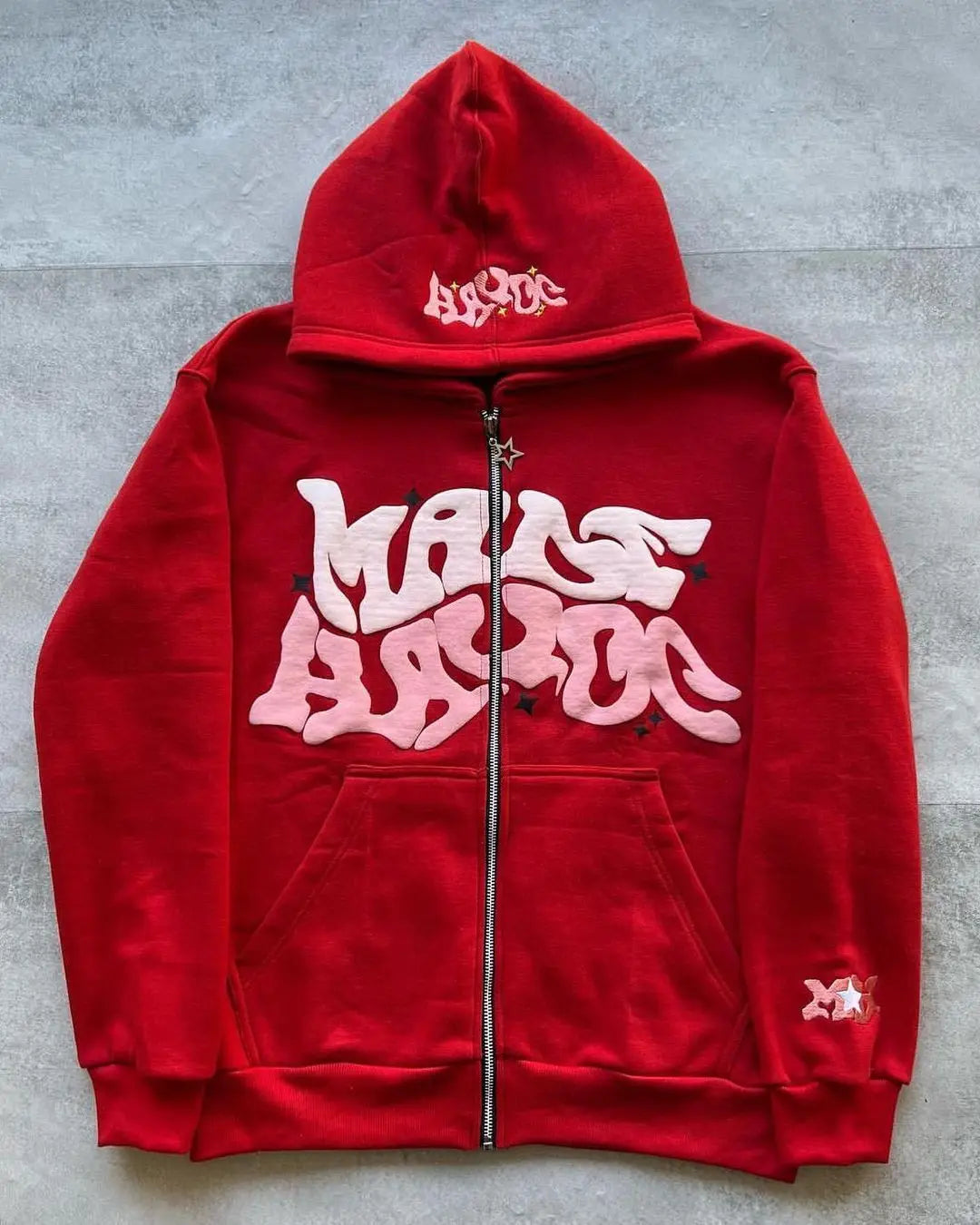 Colorful Alphabet Zip-Up Hoodie