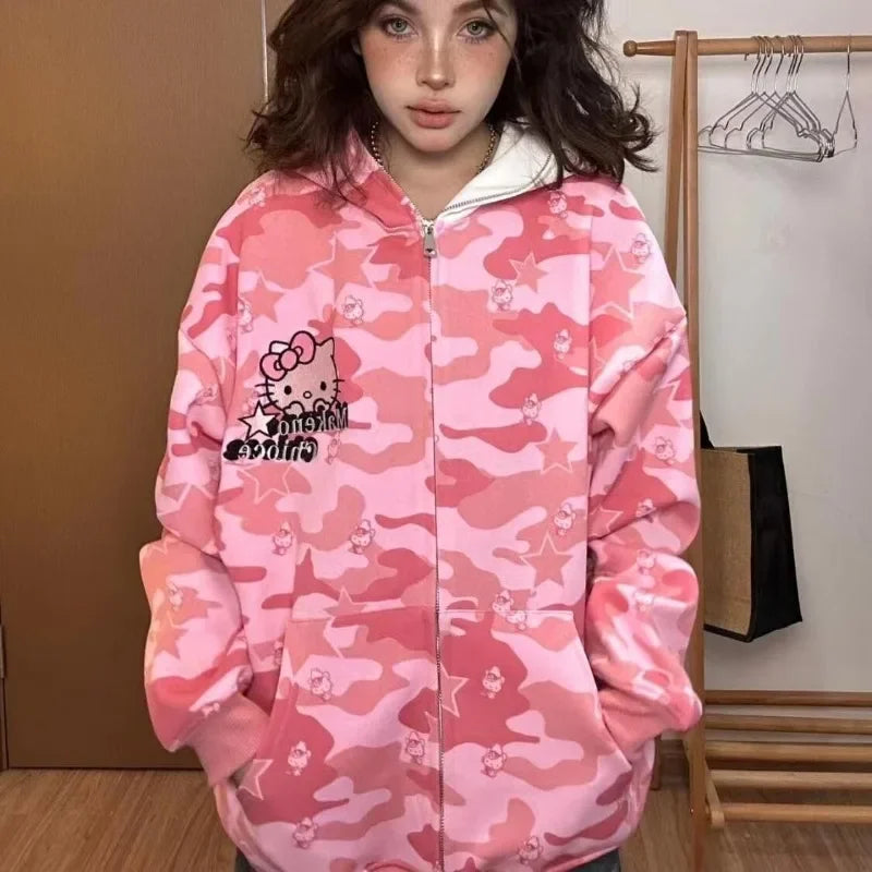 Hello Kitty Zip Up Hoodie