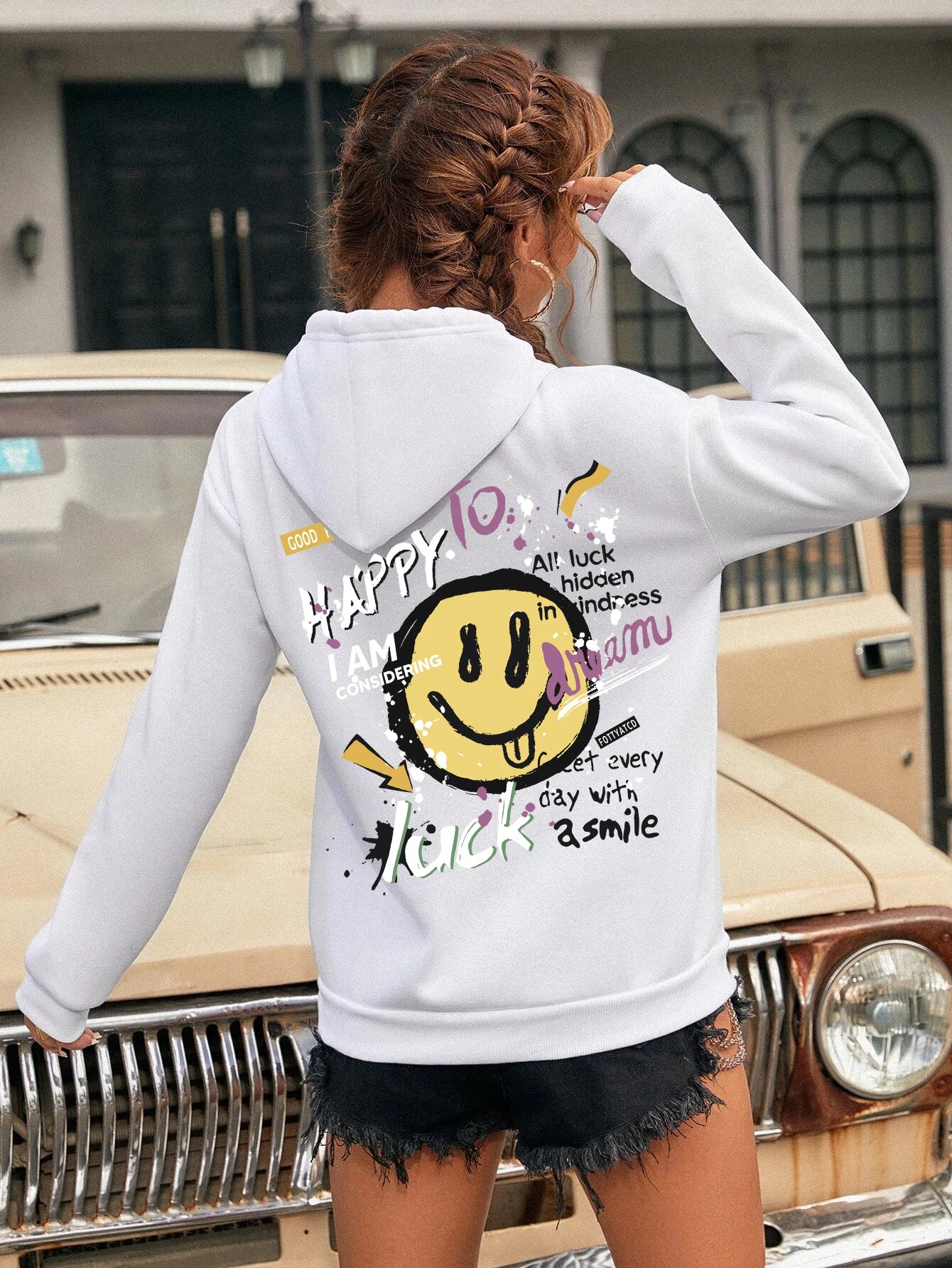 Graffiti Printed Hoodie