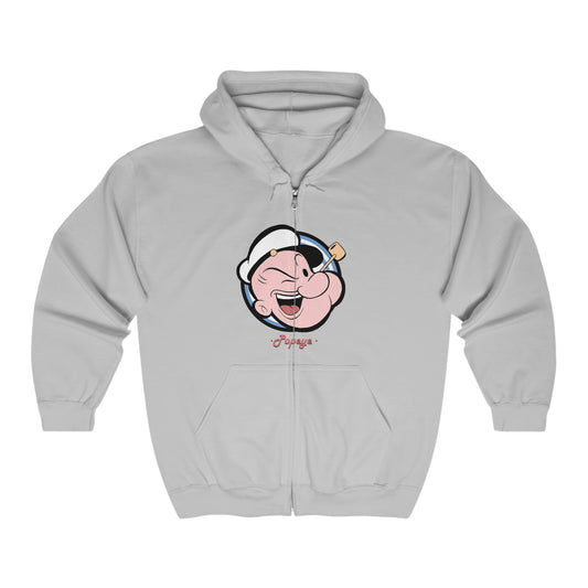 Popeye Logo Zip-Up Hoodie