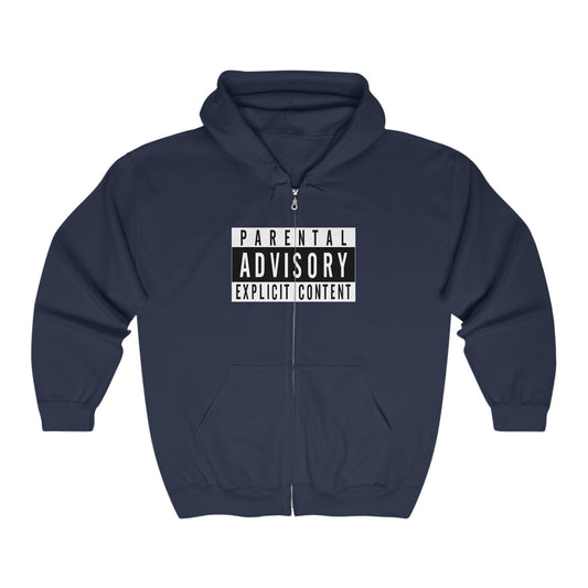Parental Advisory Explicit Content Zip-Up Hoodie