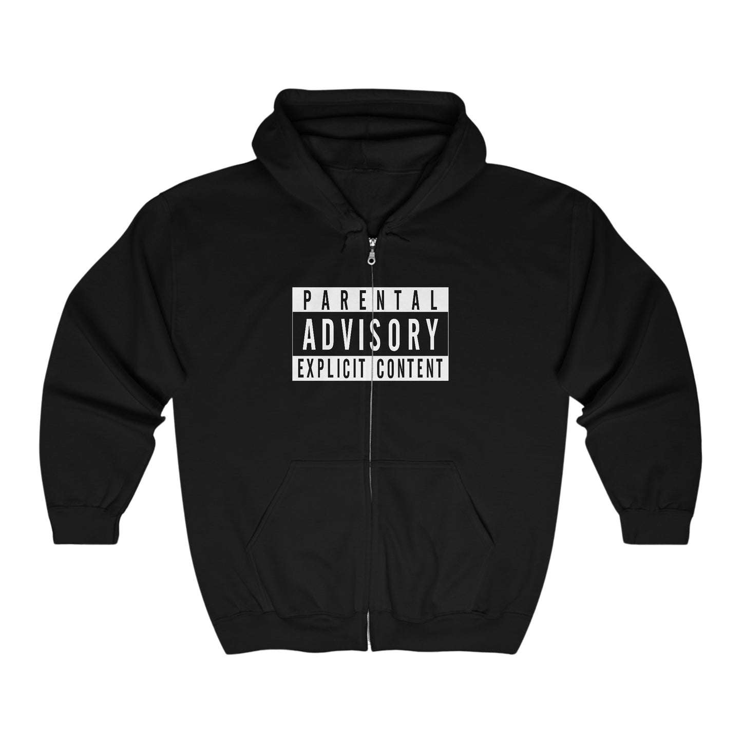 Parental Advisory Explicit Content Zip-Up Hoodie