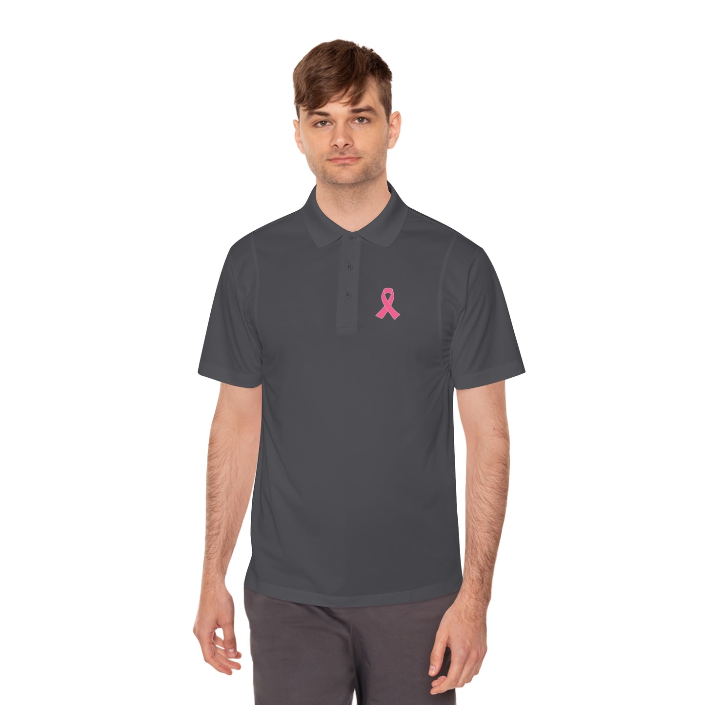 Pink Ribbon Logo Polo Shirt