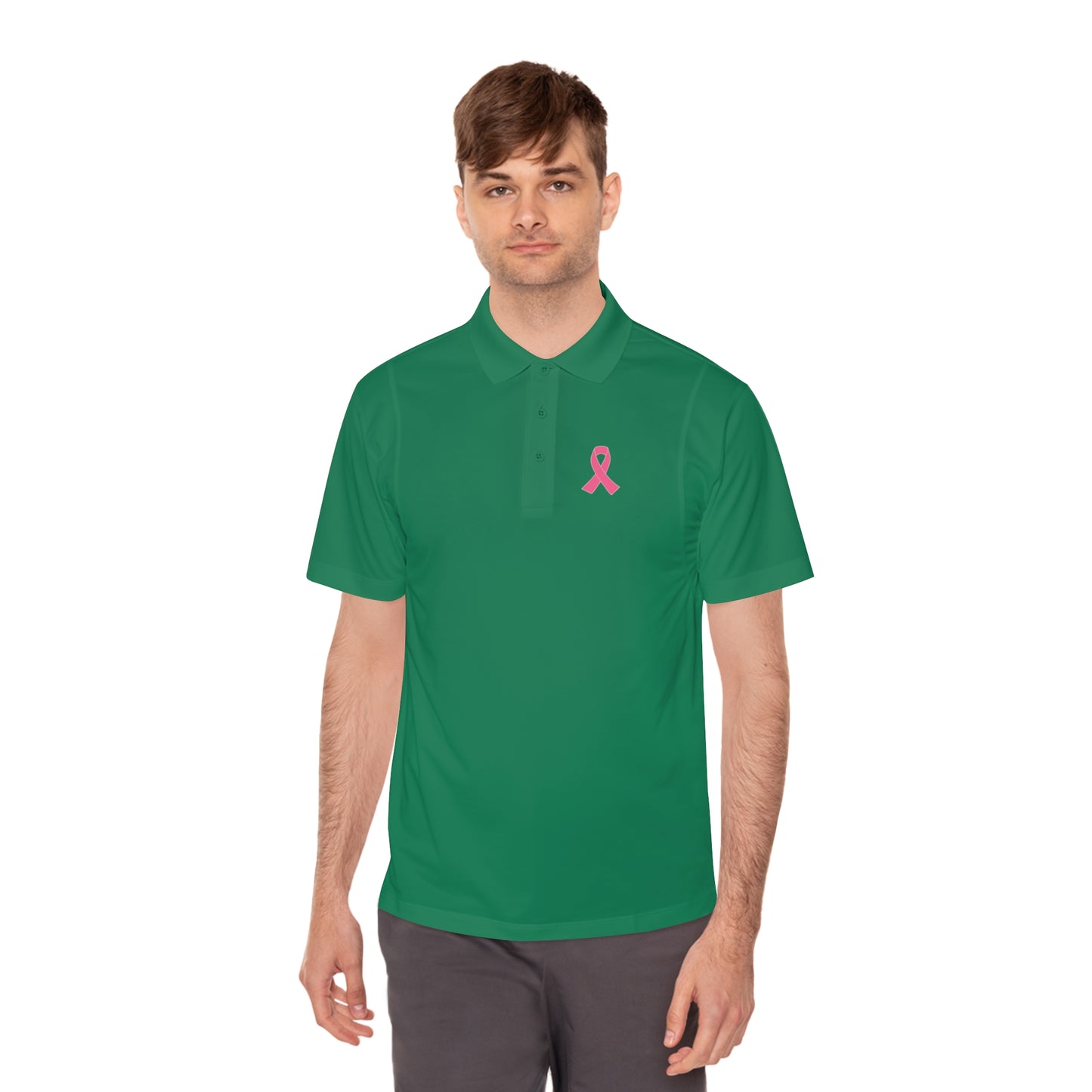 Pink Ribbon Logo Polo Shirt