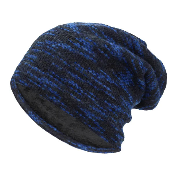 Knitted Bonnet Striped Beanie