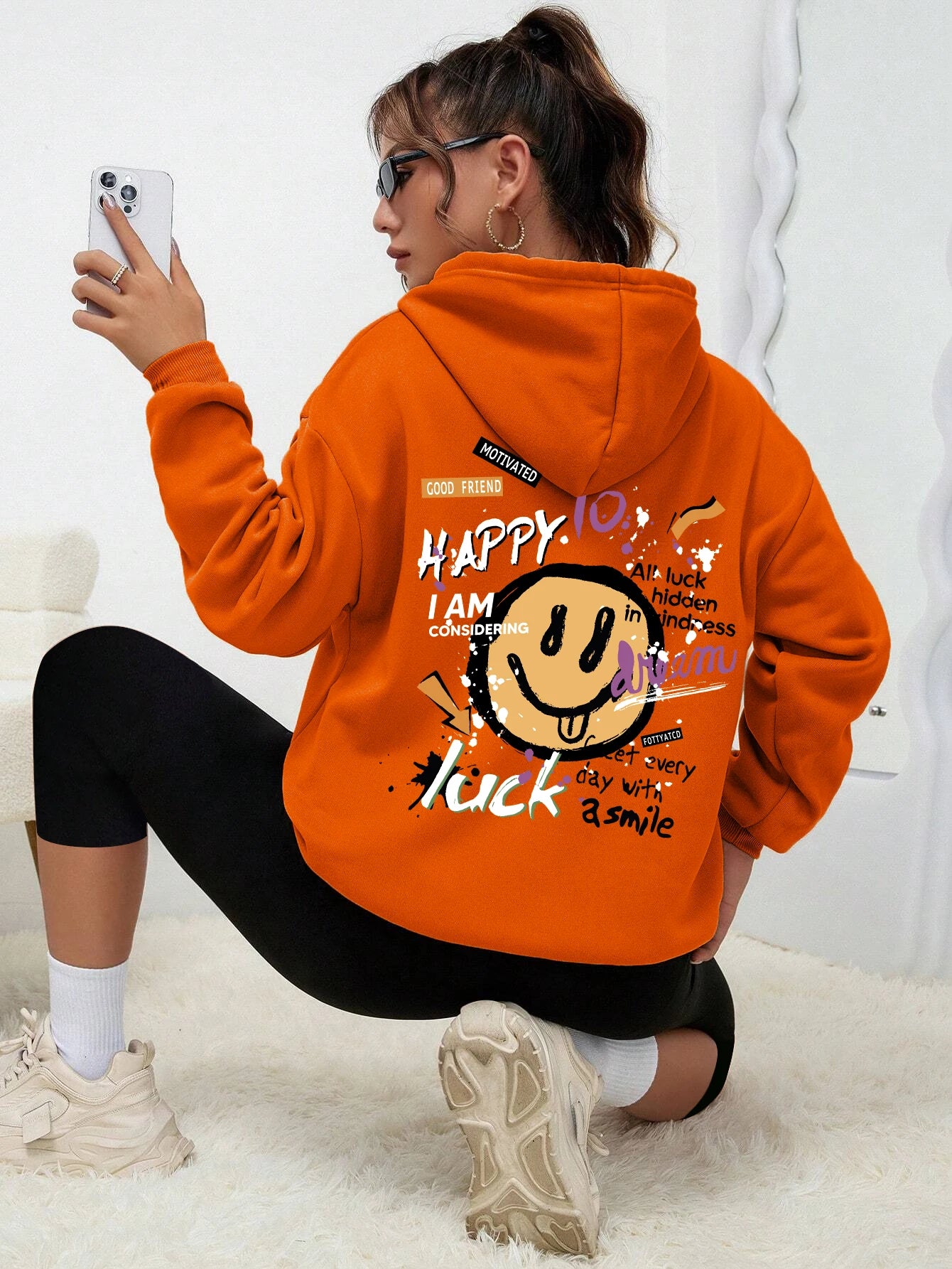 Graffiti Printed Hoodie