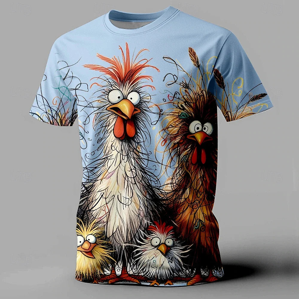 Chicken 3D Printed T-Shirt