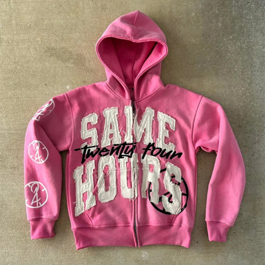 Same Twenty-Four Hours Zip-Up Hoodie