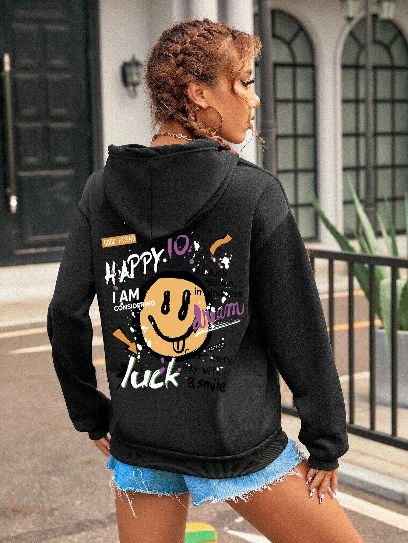 Graffiti Printed Hoodie