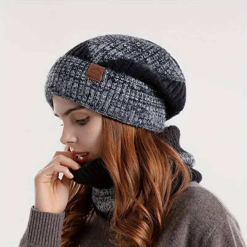 Winter Women's Two-Tone Beanie