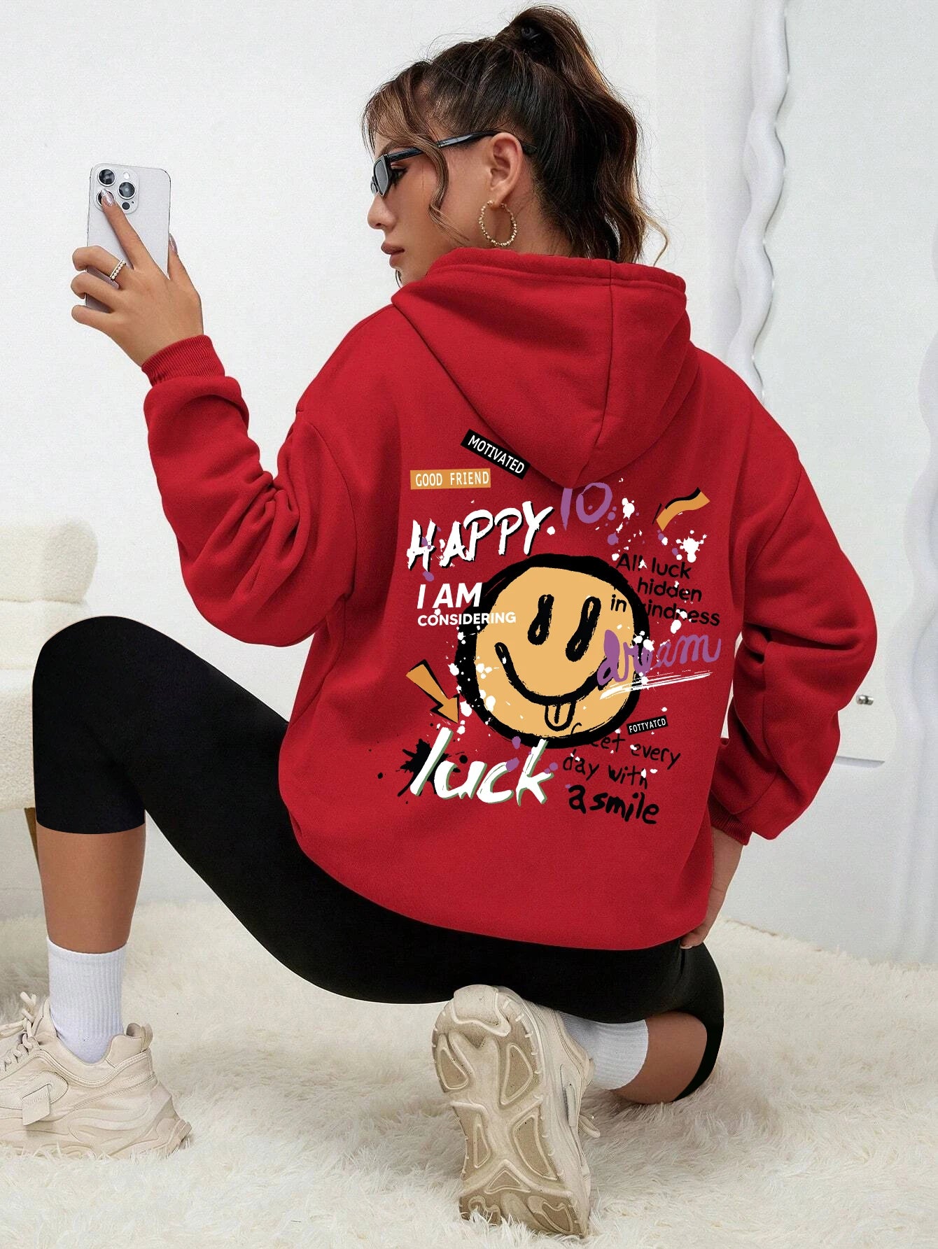 Graffiti Printed Hoodie