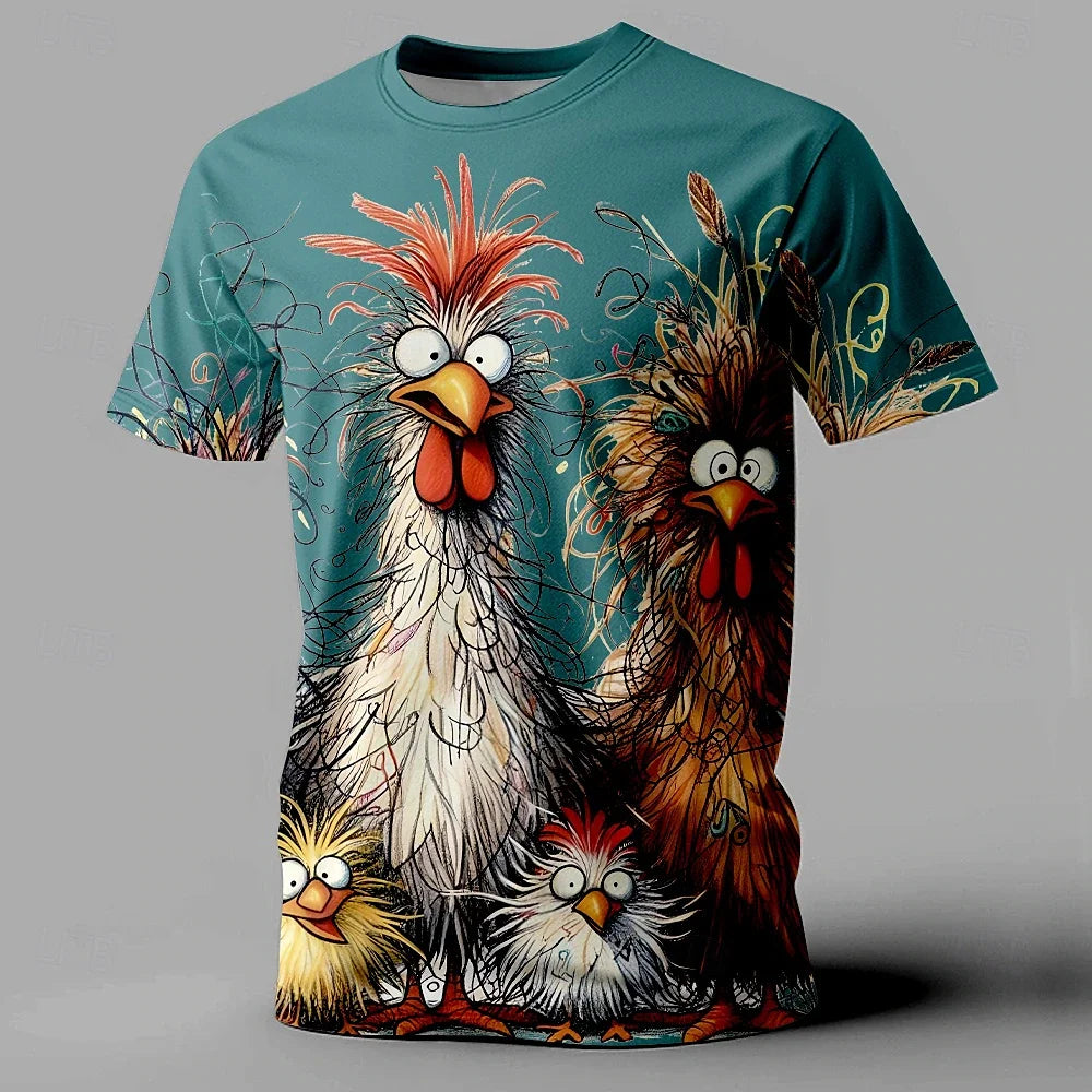 Chicken 3D Printed T-Shirt