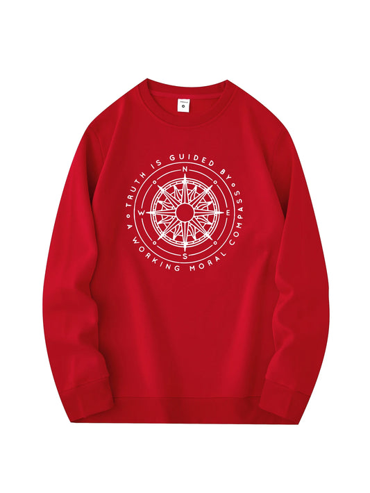 Moral Compass Printed Sweatshirt