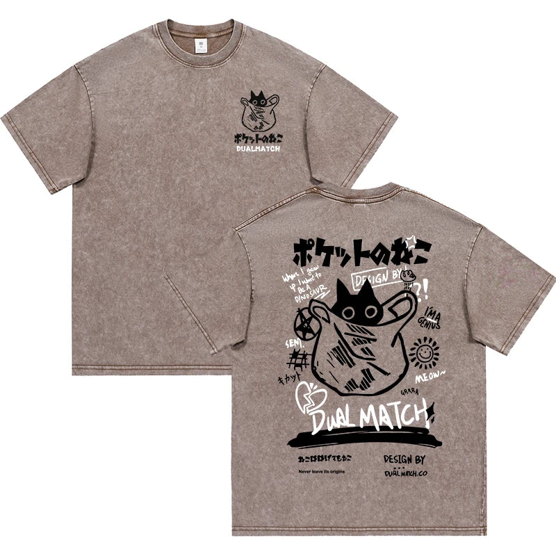 Dual Match Kawai Cat Hoodie T-Shirt