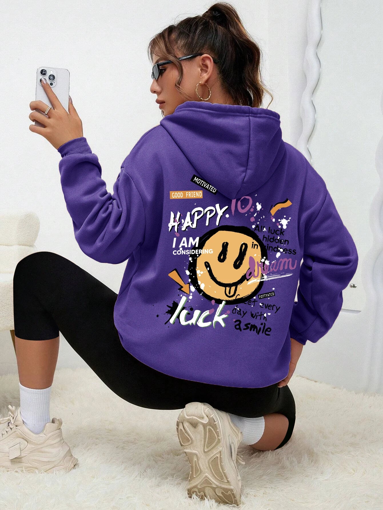 Graffiti Printed Hoodie