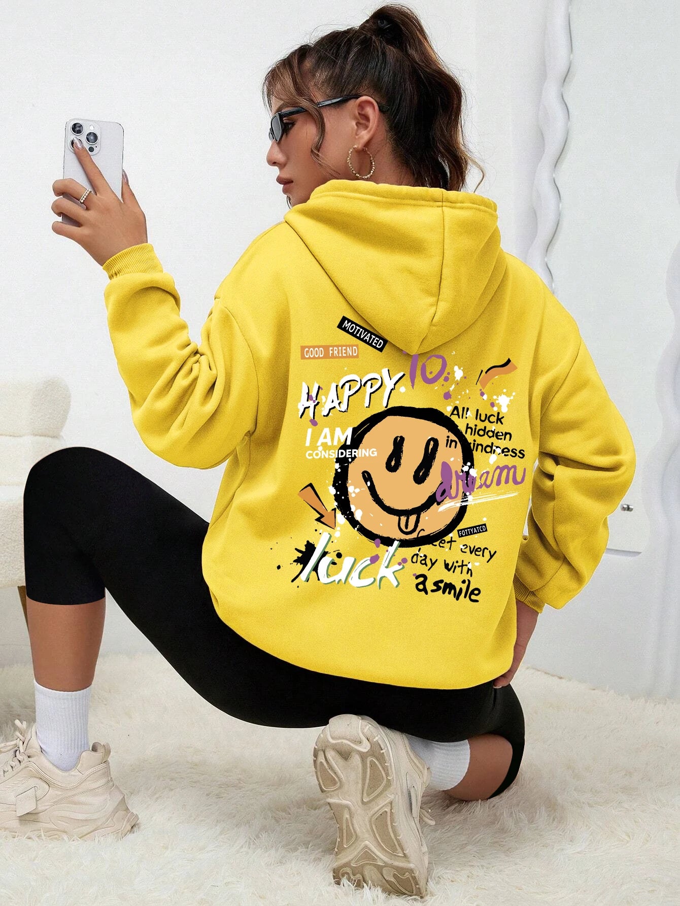 Graffiti Printed Hoodie