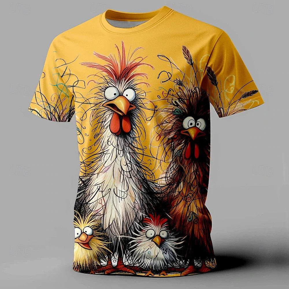 Chicken 3D Printed T-Shirt