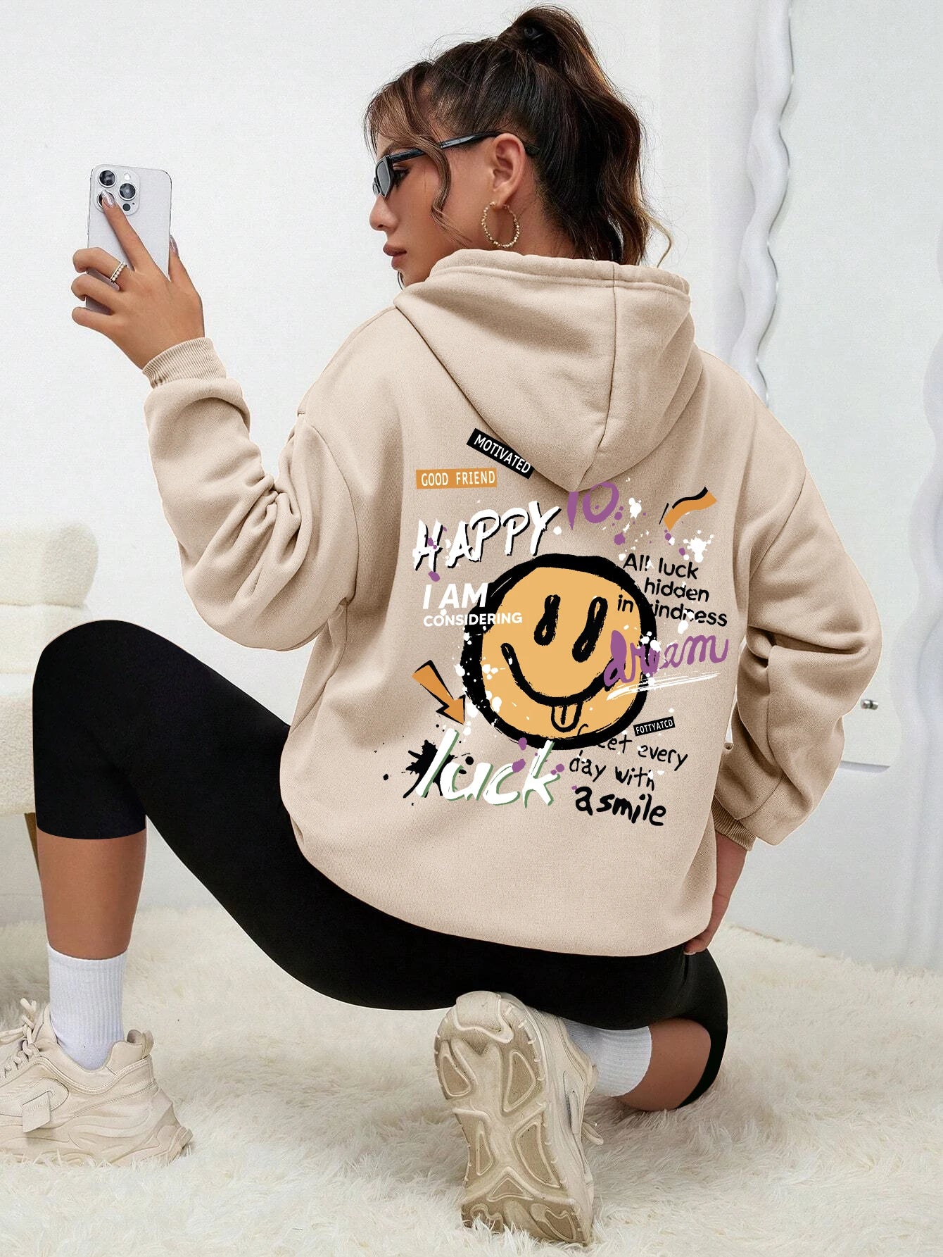 Graffiti Printed Hoodie