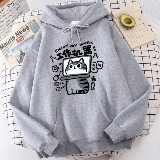 Cat Work Machine Hoodie