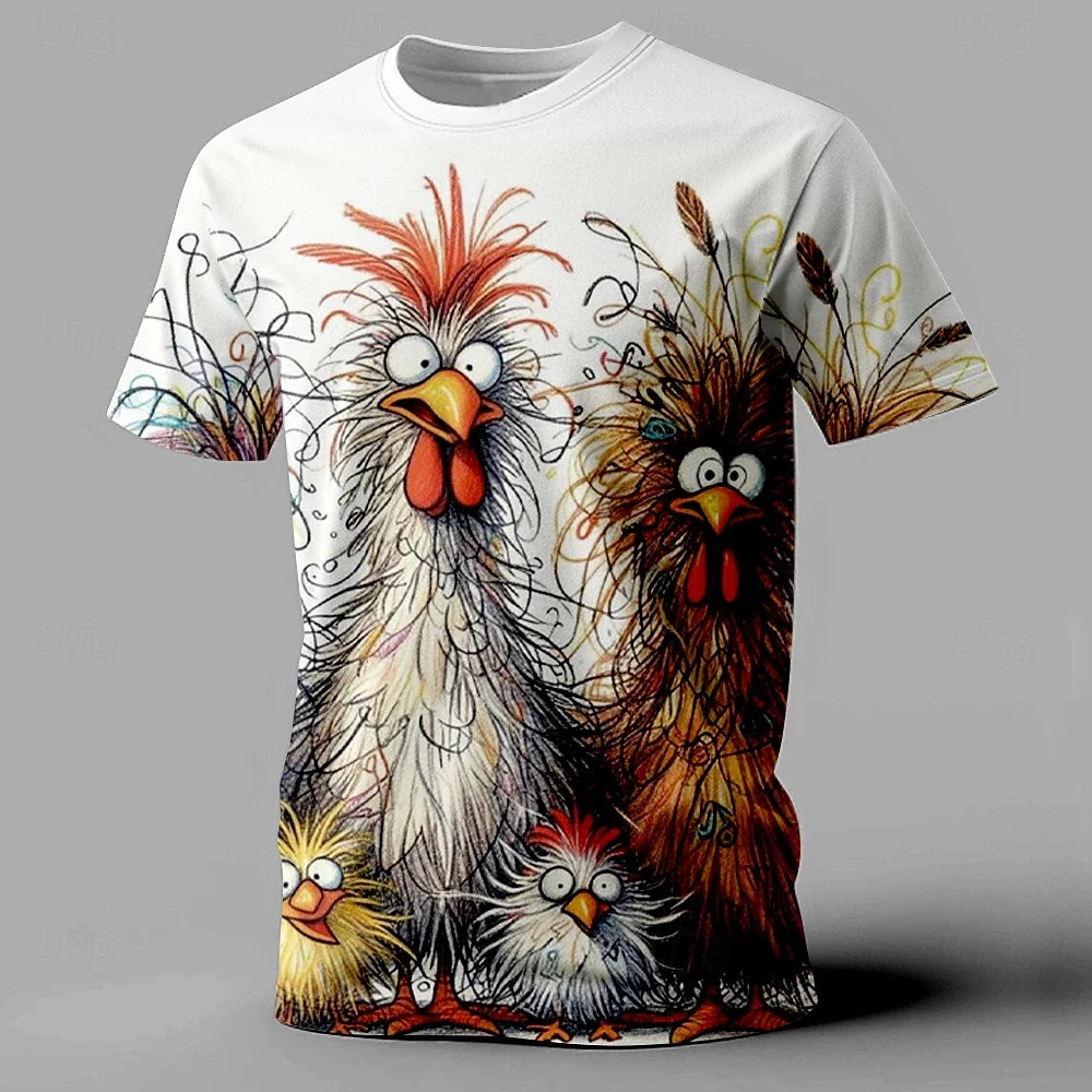 Chicken 3D Printed T-Shirt