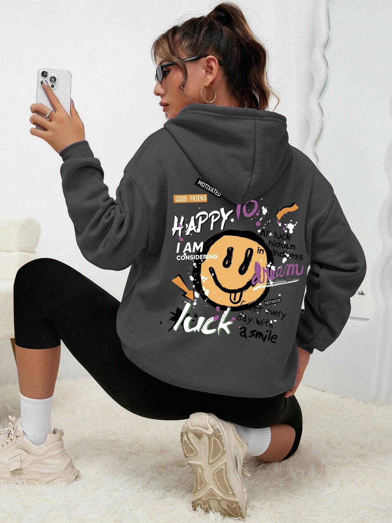 Graffiti Printed Hoodie