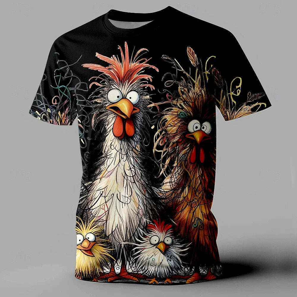 Chicken 3D Printed T-Shirt